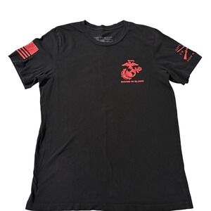 Grunt Style USMC Bound In Blood Black Graphic T-Shirt Mens Large US Marine Corps